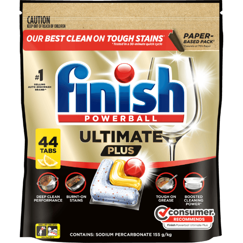 Finish Powerball Ultimate Plus All-In-1 Lemon Dishwasher Tablets