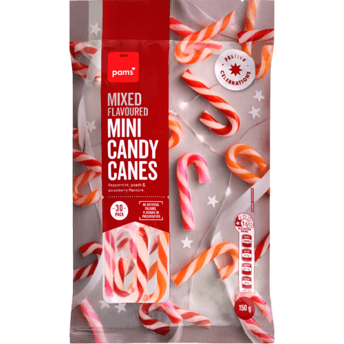 Pams Mixed Flavoured Mini Candy Canes