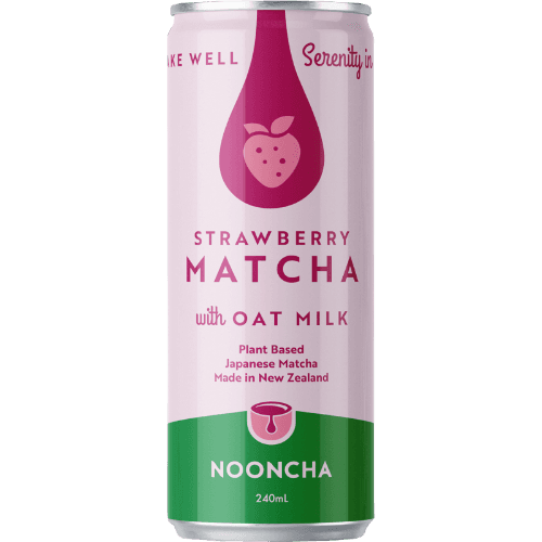 Nooncha Strawberry Matcha with Oat Milk Beverage