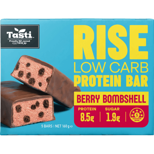 Tasti Rise Berry Bombshell Low Carb Protein Bar