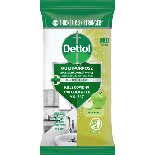 Dettol Crisp Apple Multipurpose Biodegradable Wipes