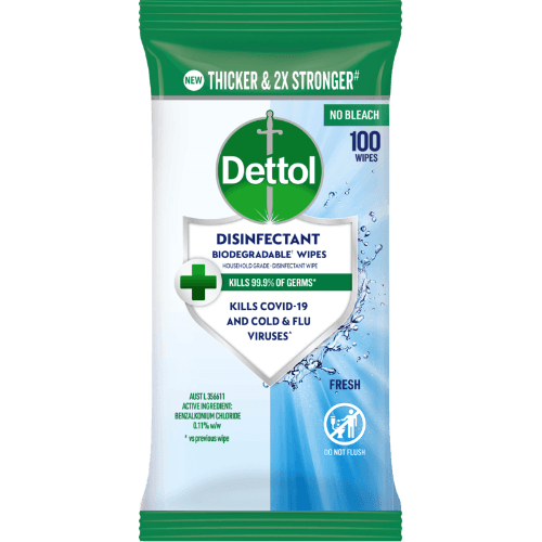 Dettol Fresh Disinfectant Biodegradable Wipes