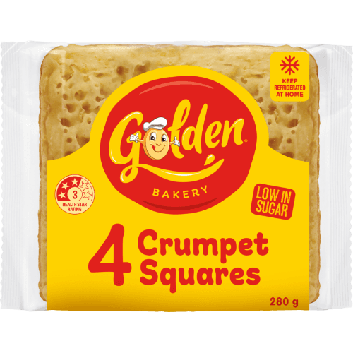 Golden Crumpet Squares