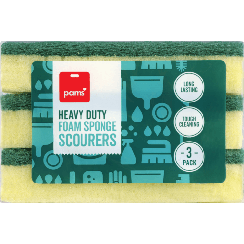 Pams Heavy Duty Foam Sponge Scourers