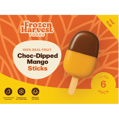 Frozen Harvest Choc-Dipped Mango Sticks