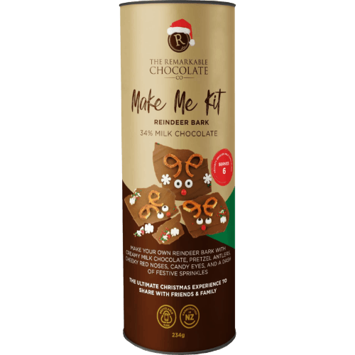 The Remarkable Chocolate Co Reindeer Bark 34% Milk Chocolate Make Me Kit