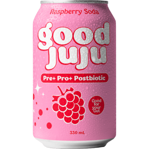 Good Juju Pre+ Pro+ Postbiotic Raspberry Soda