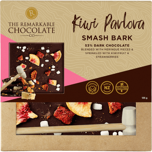 The Remarkable Chocolate Co Kiwi Pavlova Smash Bark
