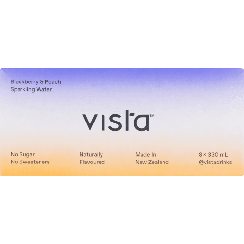 Vista Blackberry & Peach Sparkling Water