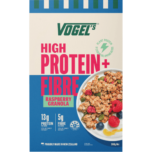 Vogel's High Protein + Fibre Raspberry Granola