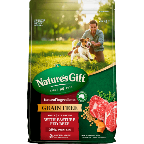 Nature's Gift Grain Free Pasture Fed Beef Dry Adult Dog Food