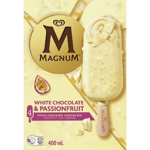 Magnum White Chocolate Passionfruit Ice Creams