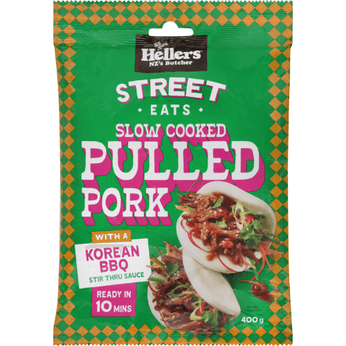 Hellers Street Eats Slow Cooked Pulled Pork With Korean BBQ Sauce