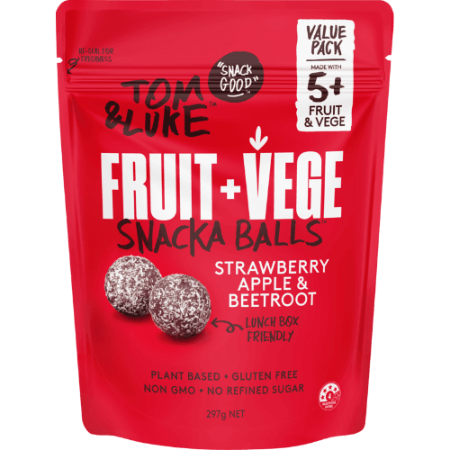 Tom & Luke Fruit + Veg Strawberry Apple & Beetroot Snackaballs