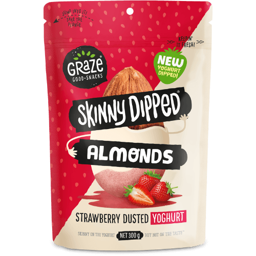 Graze Skinny Dipped Strawberry Dusted Yoghurt Almonds