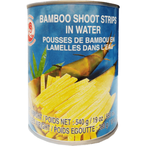 Cock Brand Canned Bamboo Shoot Strips in Water