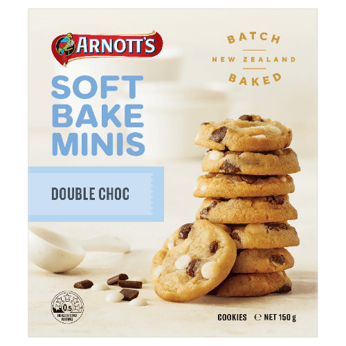 Arnott's Soft Bake Minis Double Choc Cookies