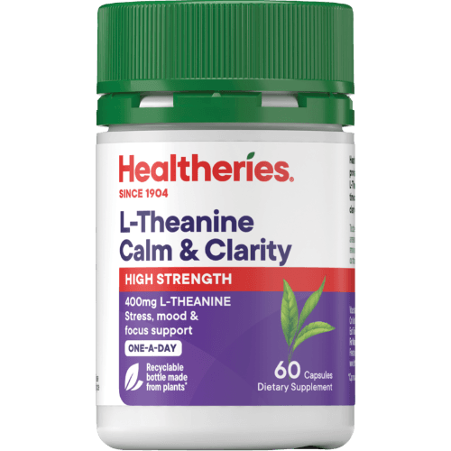 Healtheries 400mg L-theanine Calm & Clarity Capsules