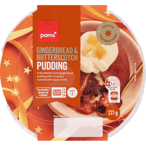 Pams Gingerbread & Butterscotch Pudding