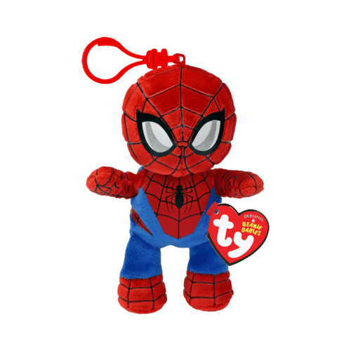 TY Spider-man - Floppy Beanie Clip Plush Toy