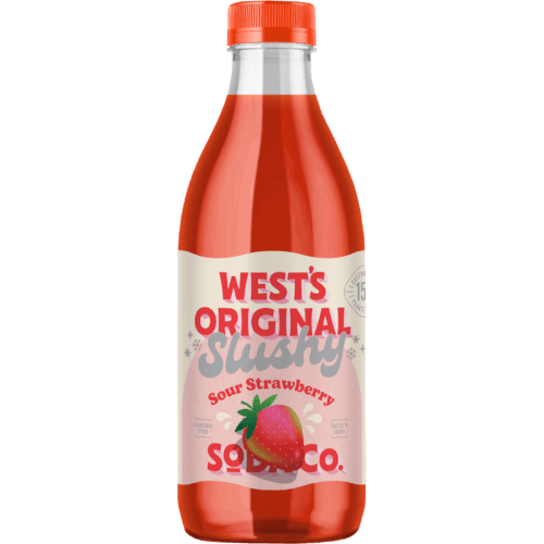 Wests Sour Strawberry Slushy Syrup