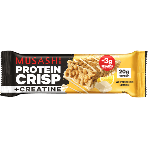 Musashi White Choc Lemon Protein Crisp +Creatine Bar