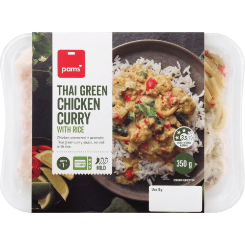 Pams Thai Green Curry With Rice