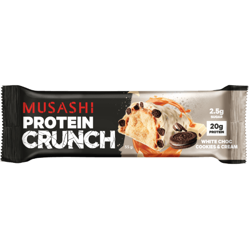 Musashi White Choc Cookies & Cream Protein Crunch Bar