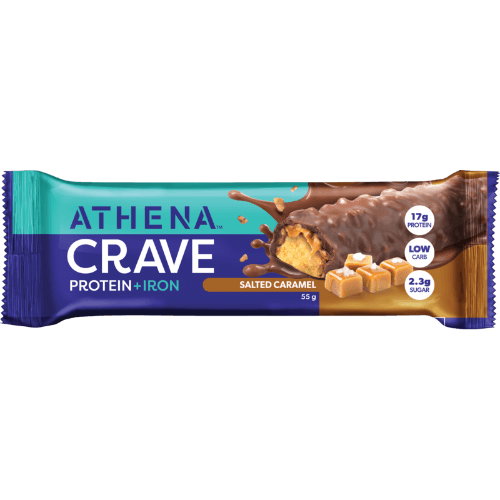 Athena Crave Protein + Iron Salted Caramel Bar
