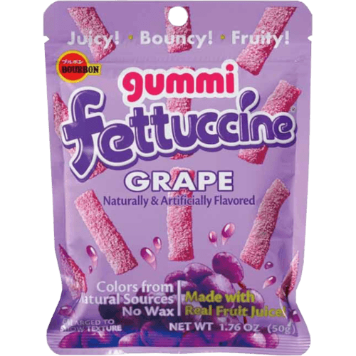 Bourbon Gummi Fettuccine Grape Snack