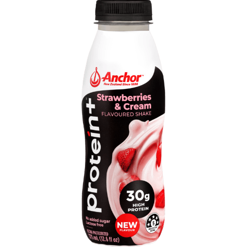 Anchor Protein+ Strawberries & Cream Shake Flavoured Milk