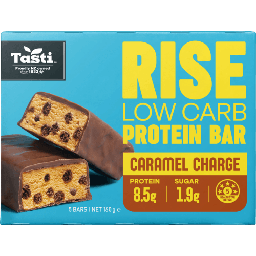Tasti Rise Caramel Charge Low Carb Protein Bar