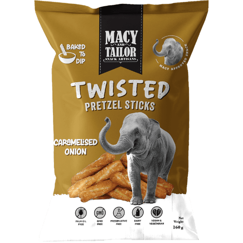 Macy and Tailor Caramelized Onion Twisted Pretzel Sticks