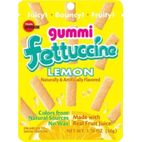 Bourbon Lemon Gummi Fettuccine Snack