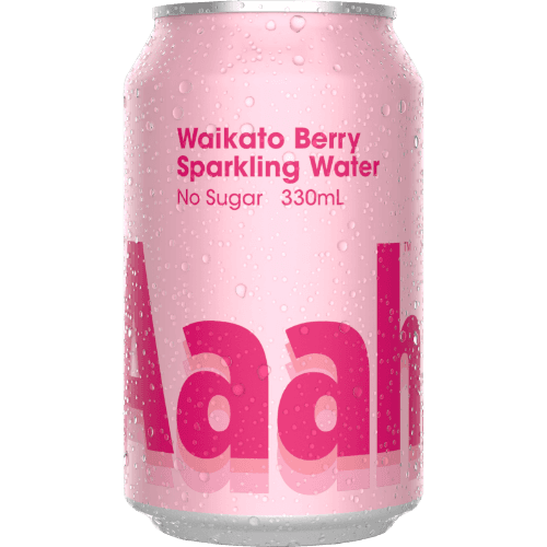 Aaah Waikato Berry Sparkling Water No Sugar Cans