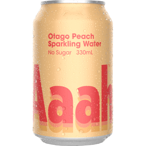 Aaah Otago Peach Sparkling Water No Sugar Can