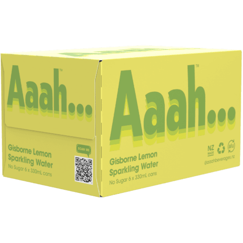 Aaah Gisborne Lemon Sparkling Water No Sugar Cans