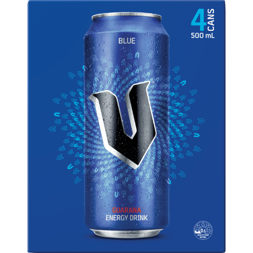 V Blue Guarana Energy Drink