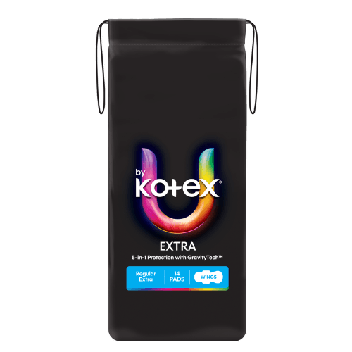 U By Kotex Extra Regular Pads With Wings