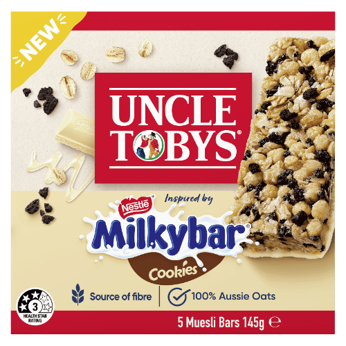 Uncle Tobys Milkybar Cookies Muesli Bars
