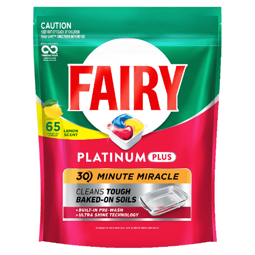 Fairy Platinum Plus 30 Minute Miracle Lemon Scent Dishwasher Tablets