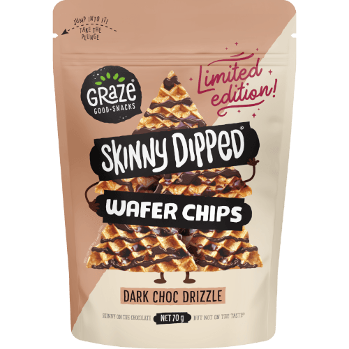 Graze Skinny Dipped Dark Chocolate Drizzle Wafer Chips