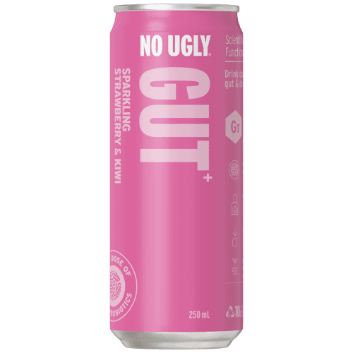 No Ugly Sparkling Gut Strawberry Kiwi Drink