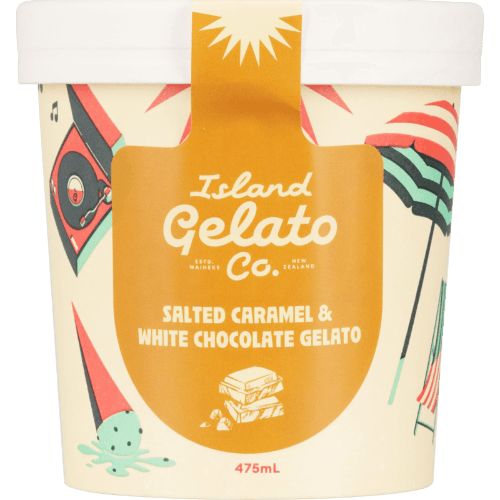 Island Gelato Salted Caramel & White Chocolate Gelato