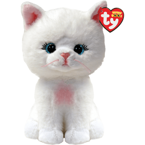 TY Amelia-Cat White Plush Toy