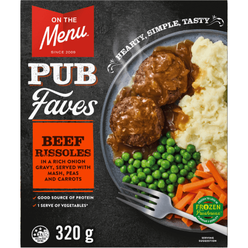 On The Menu Pub Faves Beef Rissoles
