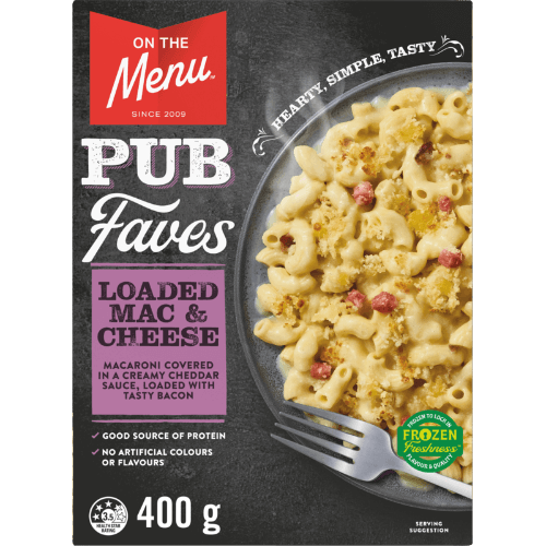 On The Menu Pub Faves Loaded Mac & Cheese