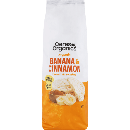 Ceres Organics Banana & Cinnamon Brown Rice Cakes