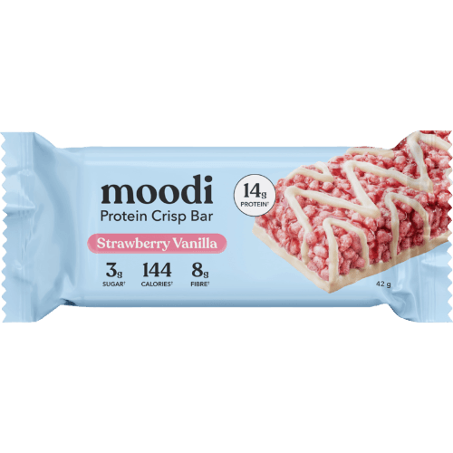 Moodi Strawberry Vanilla Protein Crisp Bar