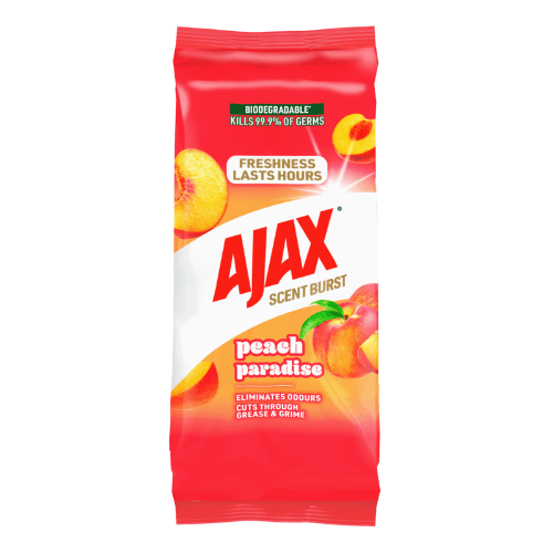 Ajax Scent Burst Peach Paradise Multipurpose Disinfectant Wipes
